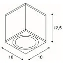 SLV Premium-LED Outdoor Deckenleuchte ENOLA SQUARE CCT, IP65 IK02, Größe M, 10W 3000/4000K 700/800lm 38°, CRi>90, Anthrazit