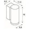 Outdoor LED Außenwandleuchte ENOLA ROUND SINGLE CCT, IP65 IK06, CRi>90, Anthrazit, Größe S, 6W 3000/4000K 390/450lm 30°