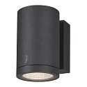 SLV Outdoor LED Außenwandleuchte ENOLA ROUND SINGLE CCT, IP65 IK06, CRi>90, Anthrazit, Größe M, 10W 3000/4000K 720/820lm 38°
