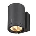 SLV Outdoor LED Außenwandleuchte ENOLA ROUND SINGLE CCT, IP65 IK06, CRi>90, Anthrazit, Größe M, 10W 3000/4000K 720/820lm 38°