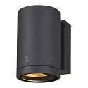 SLV Outdoor LED Außenwandleuchte ENOLA ROUND SINGLE CCT, IP65 IK06, CRi>90, Anthrazit, Größe M, 10W 3000/4000K 720/820lm 38°