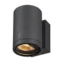 SLV Outdoor LED Außenwandleuchte ENOLA ROUND SINGLE CCT, IP65 IK06, CRi>90, Anthrazit, Größe M, 10W 3000/4000K 720/820lm 38°