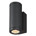 SLV LED Außenwandleuchte ENOLA ROUND UP/DOWN CCT, IP65 IK06, CRi >90, anthrazit, Größe S, 7.8W 3000/4000K 620/700lm 2x30°