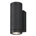 SLV LED Außenwandleuchte ENOLA ROUND UP/DOWN CCT, IP65 IK06, CRi >90, anthrazit, Größe S, 7.8W 3000/4000K 620/700lm 2x30°