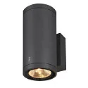 SLV LED Outdoor Wall luminaire ENOLA ROUND UP/DOWN CCT, IP65 IK06, M-size, 19W 3000/4000K 740/840lm 38°, CRi>90, anthracite
