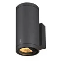 SLV LED Outdoor Wall luminaire ENOLA ROUND UP/DOWN CCT, IP65 IK06, M-size, 19W 3000/4000K 740/840lm 38°, CRi>90, anthracite