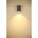 Premium-LED Outdoor Deckenleuchte ENOLA ROUND CCT, IP65 IK02, Größe S, 9W 3000/4000K 510/580lm 38, CRi>90, Anthrazit