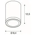 Premium-LED Outdoor Deckenleuchte ENOLA ROUND CCT, IP65 IK02, Größe S, 9W 3000/4000K 510/580lm 38, CRi>90, Anthrazit