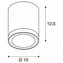 SLV Premium-LED Outdoor Ceiling luminaire ENOLA ROUND CCT, IP65 IK02, M-size, 10W 3000 / 4000K 700 / 800lm 38, CRi>90, anthracite