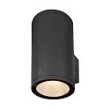 SLV LED Außenwandleuchte ENOLA ROUND UP/DOWN CCT, IP65 IK06, CRi >90, anthrazit, Größe L, 55W 3000/4000K 5400/6000lm 2x38°