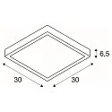 LED Wall / Ceiling luminaire AINOS SQUARE SENSOR Outdoor, 18W, 1300lm, CCT switch 3000/4000K, white