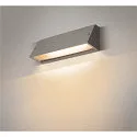 SLV LED Wandleuchte PEMA® Outdoor,16W, 1260/1400lm, CCT switch 3000/4000K, silbergrau