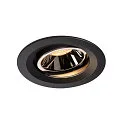 LED Deckeneinbauleuchte NUMINOS DL M, 3000K, IP20, dreh-/schwenkbar, 55°, 1550lm, UGR 18, Schwarz / Chrom