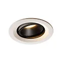 LED Deckeneinbauleuchte NUMINOS DL M, 3000K, IP20, dreh-/schwenkbar, 20°, 1500lm, UGR 19, Weiß / Schwarz