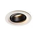 LED Deckeneinbauleuchte NUMINOS DL M, 3000K, IP20, dreh-/schwenkbar, 40°, 1500lm, UGR 20, Weiß / Schwarz