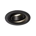 LED Deckeneinbauleuchte NUMINOS DL M, 4000K, IP20, dreh-/schwenkbar, 40°, 1600lm, UGR 20, Schwarz / Schwarz