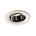 LED Deckeneinbauleuchte NUMINOS DL M, 4000K, IP20, dreh-/schwenkbar, 40°, 1660lm, UGR 17, Weiß / Chrom