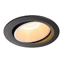 LED Deckeneinbauleuchte NUMINOS DL XL, 2700K, IP20, dreh-/schwenkbar, 40°, 3500lm, UGR 18, Schwarz / Weiß