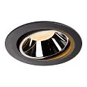 LED Deckeneinbauleuchte NUMINOS DL XL, 2700K, IP20, dreh-/schwenkbar, 40°, 3400lm, UGR 18, Schwarz / Chrom