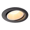 LED Deckeneinbauleuchte NUMINOS DL XL, 3000K, IP20, dreh-/schwenkbar, 55°, 3550lm, UGR 19, Schwarz / Weiß