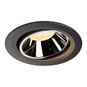 LED Deckeneinbauleuchte NUMINOS DL XL, 3000K, IP20, dreh-/schwenkbar, 55°, 3500lm, UGR 19, Schwarz / Chrom