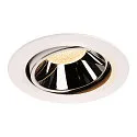 LED Deckeneinbauleuchte NUMINOS DL XL, 3000K, IP20, dreh-/schwenkbar, 55°, 3500lm, UGR 19, Weiß / Chrom