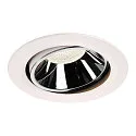 LED Deckeneinbauleuchte NUMINOS DL XL, 4000K, IP20, dreh-/schwenkbar, 55°, 3750lm, UGR 19, Weiß / Chrom