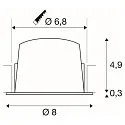 SLV LED Deckeneinbauleuchte NUMINOS DL S, 2700K, IP20, 55°, 720lm, UGR 20, Schwarz / Weiß