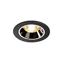 LED Deckeneinbauleuchte NUMINOS DL S, 250mA, CRi >90, IP44 IK02, ohne BG, 8.6W 3000K 700lm 40°, UGR <19, Schwarz / Chrom