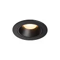 LED Deckeneinbauleuchte NUMINOS DL S, 250mA, CRi >90, IP44 IK02, ohne BG, 8.6W 3000K 690lm 55°, UGR <22, Schwarz / Schwarz