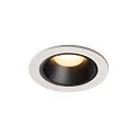 LED Deckeneinbauleuchte NUMINOS DL S, 250mA, CRi >90, IP44 IK02, ohne BG, 8.6W 3000K 690lm 55°, UGR <22, Weiß / Schwarz