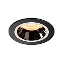 LED Deckeneinbauleuchte NUMINOS DL M, 2700K, IP20, 55°, 1550lm, UGR 18, Schwarz / Chrom