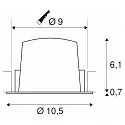 LED Deckeneinbauleuchte NUMINOS DL M, 4000K, IP20, 20°, 1600lm, UGR 19, Schwarz / Schwarz