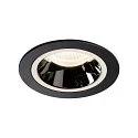 LED Deckeneinbauleuchte NUMINOS DL M, 4000K, IP20, 55°, 1660lm, UGR 19, Schwarz / Chrom