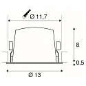 SLV LED Deckeneinbauleuchte NUMINOS DL L, 3000K, IP20, 40°, 2300lm, UGR 19, Weiß / Weiß