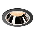 LED Deckeneinbauleuchte NUMINOS DL XL, 2700K, IP20, 20°, 3400lm, UGR 17, Schwarz / Chrom