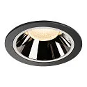 LED Deckeneinbauleuchte NUMINOS DL XL, 3000K, IP20, 20°, 3500lm, UGR 17, Schwarz / Chrom