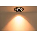 SLV LED Deckeneinbauleuchte NUMINOS DL XL, 3000K, IP20, 40°, 3500lm, UGR 18, Schwarz / Chrom