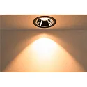 SLV LED Deckeneinbauleuchte NUMINOS DL XL, 3000K, IP20, 40°, 3500lm, UGR 18, Schwarz / Chrom