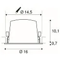LED Deckeneinbauleuchte NUMINOS DL XL, 4000K, IP20, 20°, 3600lm, UGR 21, Schwarz / Schwarz