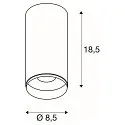 SLV LED Ceiling luminaire NUMINOS CL PHASE M, 2700K, 60°, 1885lm, white/black