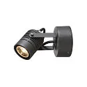 SLV LED Außenleuchte LED SPOT SP Wandleuchte, 3000K, 400lm, IP55, anthrazit