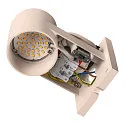 SLV LED Außenwandleuchte RUSTY® UP/DOWN, IP65 IK02, CCT Switch 3000/4000K, FeCSi-Stahl gerostet, Eckig
