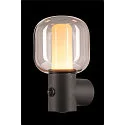 SLV LED Außenleuchte OVALISK WL LED Wandleuchte mit Sensor, CCT switch, 3000/4000K, 560/600lm, IP65, anthrazit