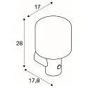 SLV LED Außenleuchte OVALISK WL LED Wandleuchte mit Sensor, CCT switch, 3000/4000K, 560/600lm, IP65, anthrazit