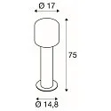 SLV LED Außenleuchte OVALISK 75 FL LED Stehleuchte, CCT switch, 3000/4000K, 560/600lm, IP65, anthrazit