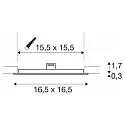 SLV LED Deckeneinbauleuchte SENSER 18 DL, eckig, 9,7W, 820lm, IP20, weiß, 4000K