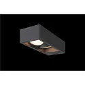 SLV LED Außenwandleuchte ESKINA FRAME WL DOUBLE CCT, IP65 IK06, 27W 3000/4000K 95°/95°, verstellbar, anthrazit, lange Variante