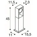 SLV Outdoor LED Stehleuchte ESKINA FRAME 45 SINGLE CCT, IP65 IK06, 15W 3000/4000K 95°, verstellbar, Anthrazit