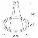 LED Pendelleuchte ONE 80 PD DALI UP/DOWN, CCT switch, 3000/4000K, 615/635lm, schwarz